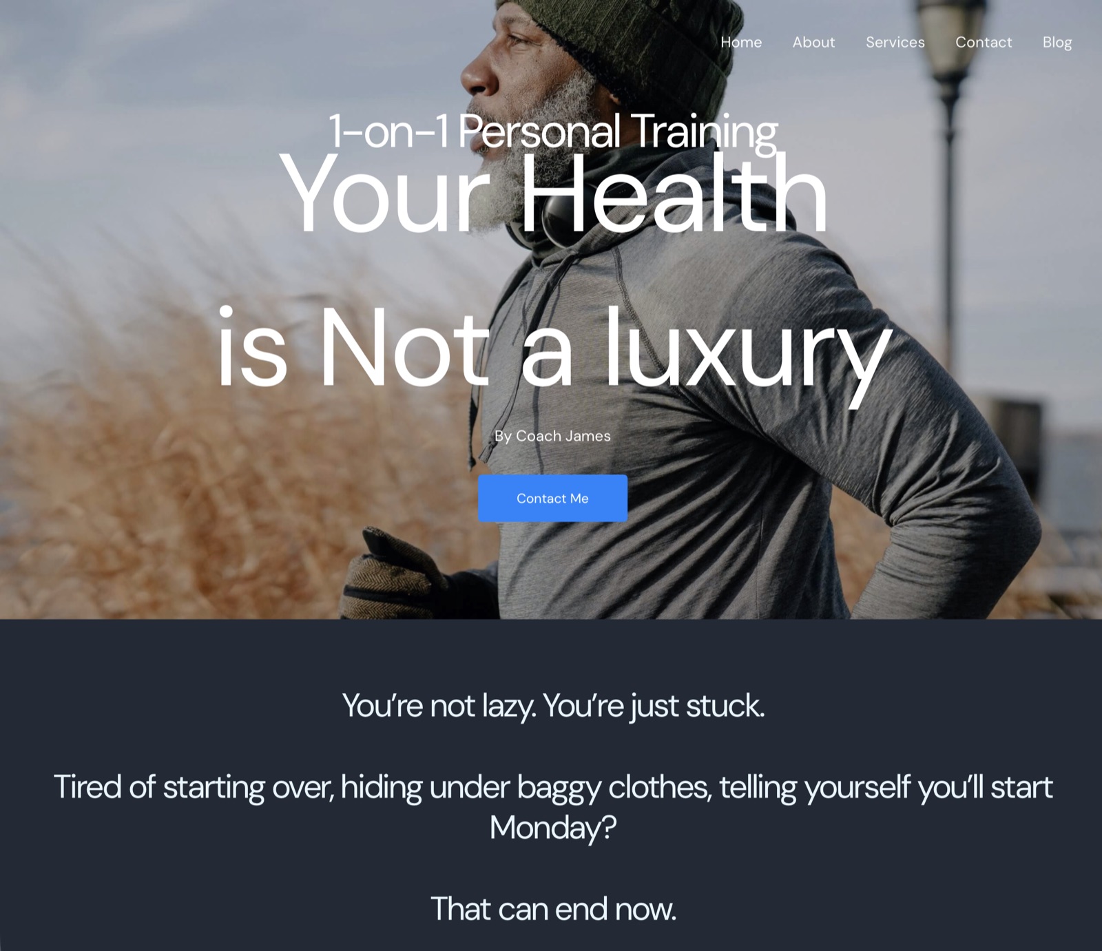 Screenshot of Built For Coaches gym demo website