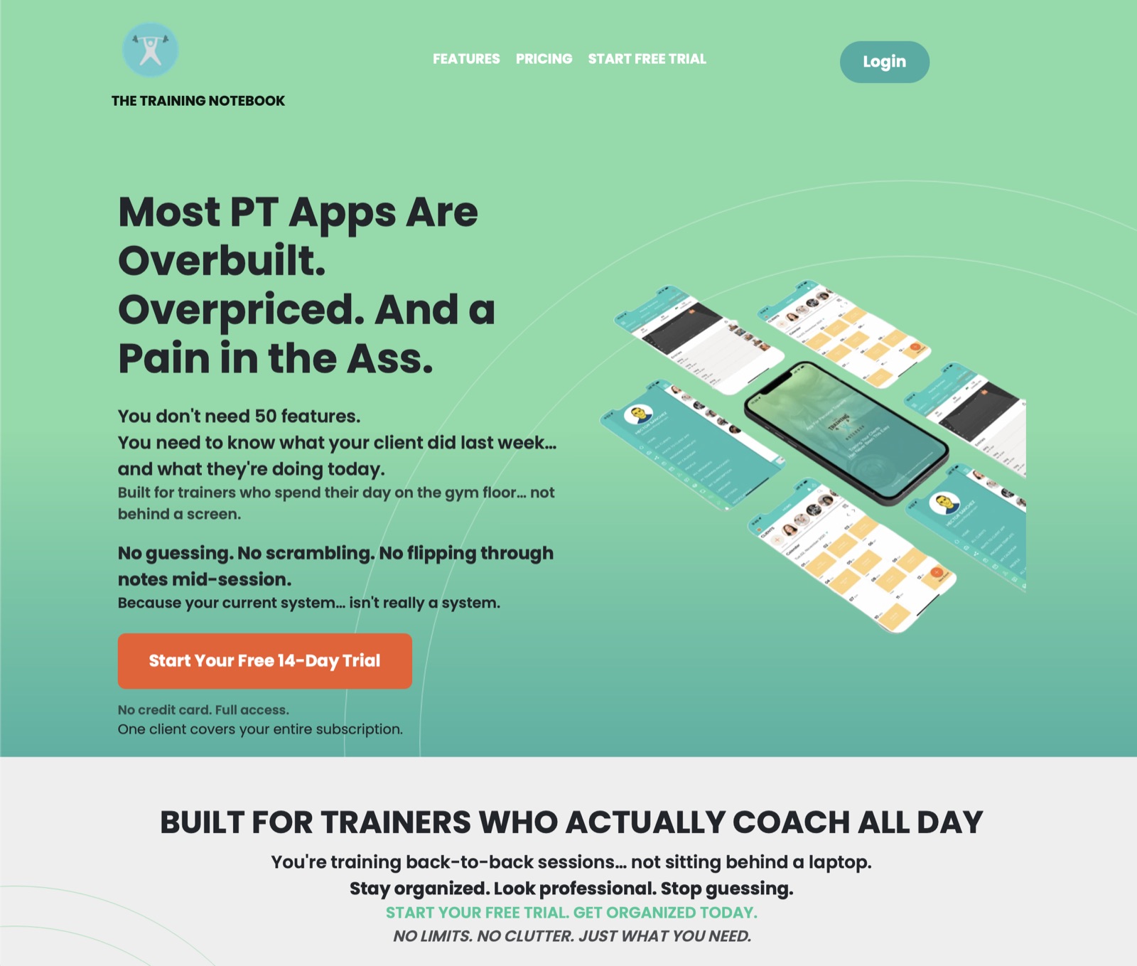 Screenshot of The Training Notebook coaching app
